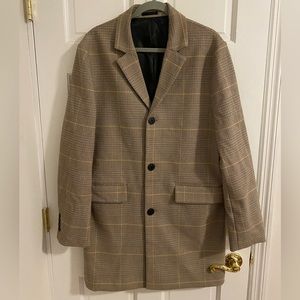 Men’s H&M plaid overcoat - 42R XL